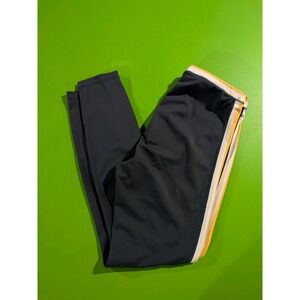 WILO The Label Leggings - Women's  Size Medium Blue With Yellow Stripe Pants